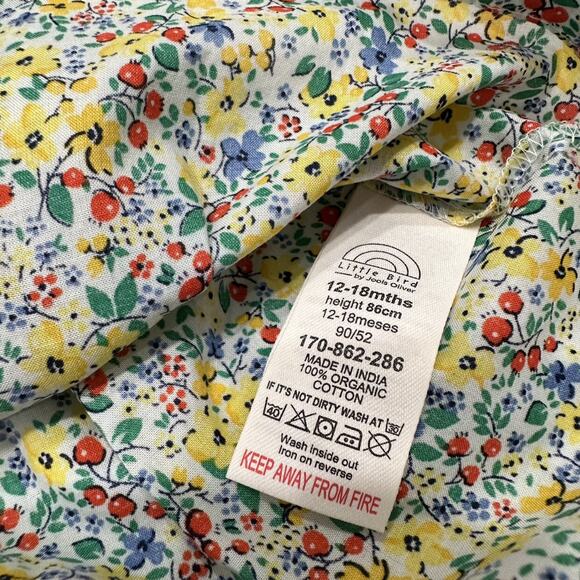 NWT Little Bird by Jools Oliver Ditsy Floral Eyelet Collar Short Sleeve Shirt - Picture 7 of 8